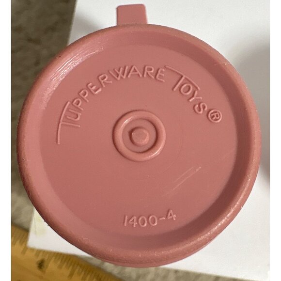 Tupperware Toys Mugs Vintage Dollhouse Stacking Toy Set Of 3 Pink & Blue Plastic - Picture 5 of 7